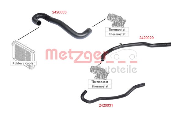 METZGER 2420033 Kühlerschlauch